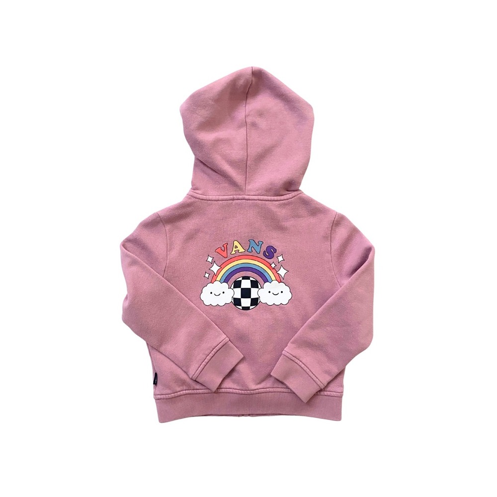 Vans Rainbow Zip Up Hoodie Cute Checkerprint Kids Size 4